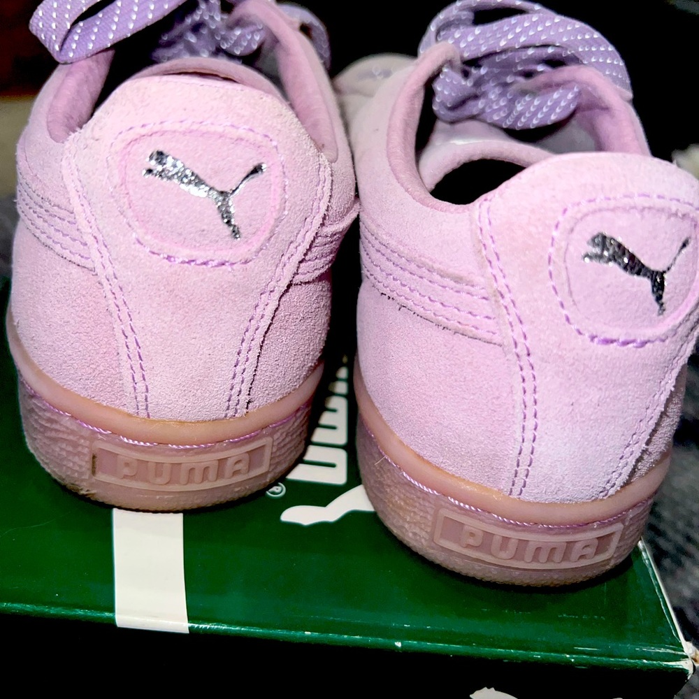 PUMA Suede Classic Mono Reflected Orchid Bloom-Puma Silver Sneakers SZ W 7.5